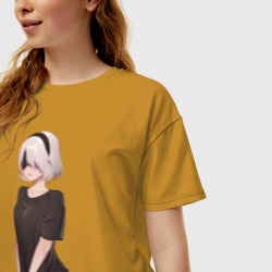 Женская футболка хлопок Oversize 2B Nier Automata - фото 2