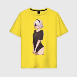 Женская футболка хлопок Oversize 2B Nier Automata