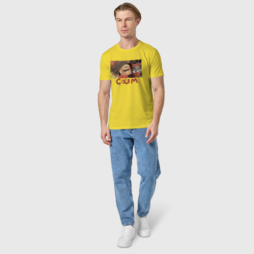 Мужская футболка хлопок Cup(m), цвет желтый - фото 5