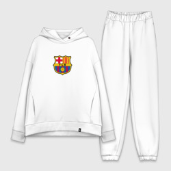 Женский костюм хлопок Oversize FC Barcelona автографы игроков