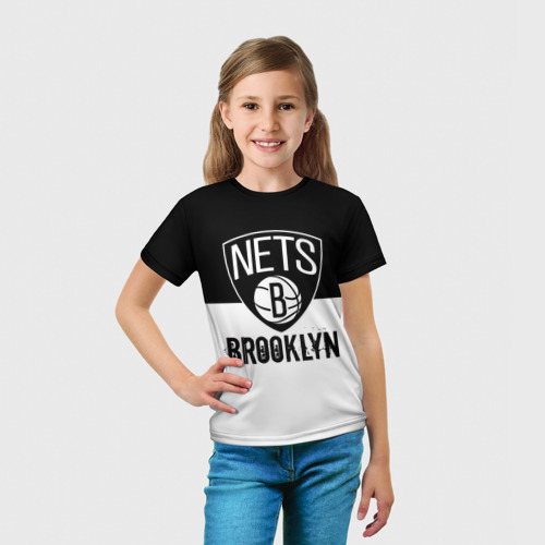 Детская футболка 3D с принтом Бруклирн, вид сбоку #3