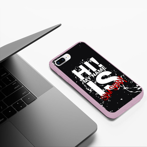 Чехол для iPhone 7Plus/8 Plus матовый Eminem, цвет розовый - фото 5