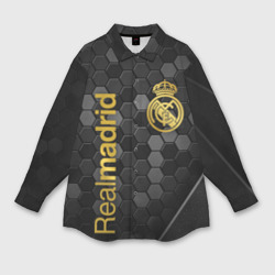 Женская рубашка oversize 3D Real Madrid