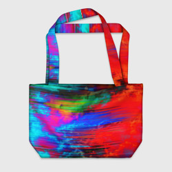 Пляжная сумка 3D Glitch color storm