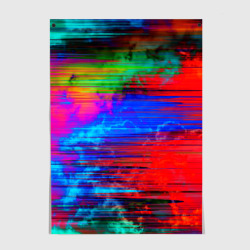 Постер Glitch color storm