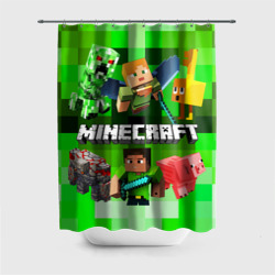 Штора 3D для ванной Minecraft/Майнкрафт