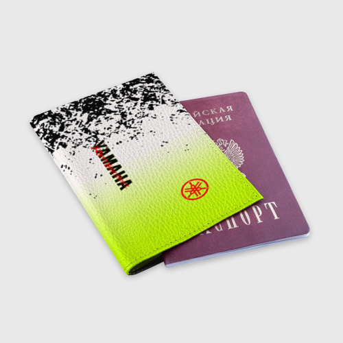 Обложка для паспорта матовая кожа Yamaha, цвет черный - фото 3