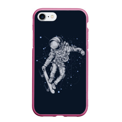 Чехол для iPhone 7/8 матовый Космонавт на скейте