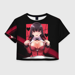 Женская футболка Crop-top 3D Юмэко Джабами Безумный азарт