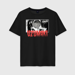 Женская футболка хлопок Oversize Junji Ito, Uzumaki