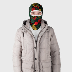 Балаклава 3D Леопарды и цветы паттерн  - фото 2