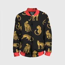 Детский бомбер 3D Леопарды