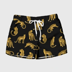Женские шорты 3D Леопарды