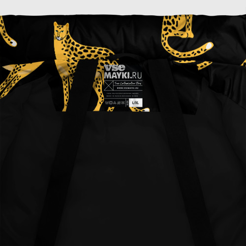 Мужская зимняя куртка 3D Леопарды, цвет черный - фото 7