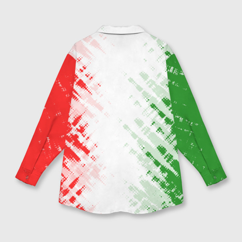 Женская рубашка oversize 3D с принтом Juventus, вид сзади #1