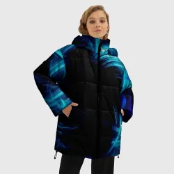 Женская зимняя куртка Oversize Неоновый вихрь - фото 2