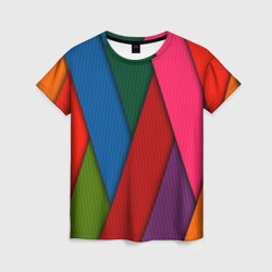 Женская футболка 3D Разноцветный узор