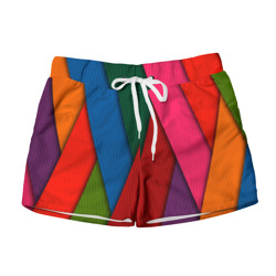 Женские шорты 3D Разноцветный узор