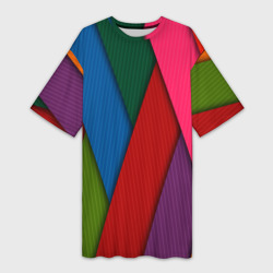 Платье-футболка 3D Разноцветный узор