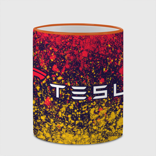 Кружка с полной запечаткой TESLA / Тесла, цвет Кант оранжевый - фото 4