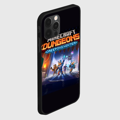 Чехол для iPhone 12 Pro с принтом Minecraft Dungeons, вид сбоку #3