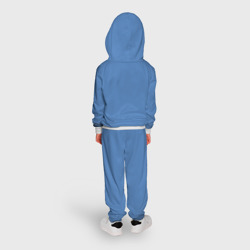 Костюм с принтом Куртка санса Sans для ребенка, вид на модели сзади №2. Цвет основы: белый