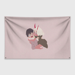 Флаг-баннер Zero Two and hiro cute