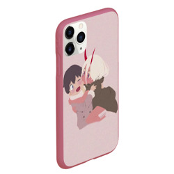 Чехол для iPhone 11 Pro Max матовый Zero Two and hiro cute - фото 2