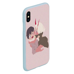 Чехол для iPhone XS Max матовый Zero Two and hiro cute - фото 2