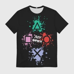 Мужская футболка 3D Just gamer