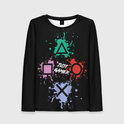 Женский лонгслив 3D Just gamer