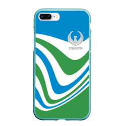 Чехол для iPhone 7Plus/8 Plus матовый Узбекистан - герб страны