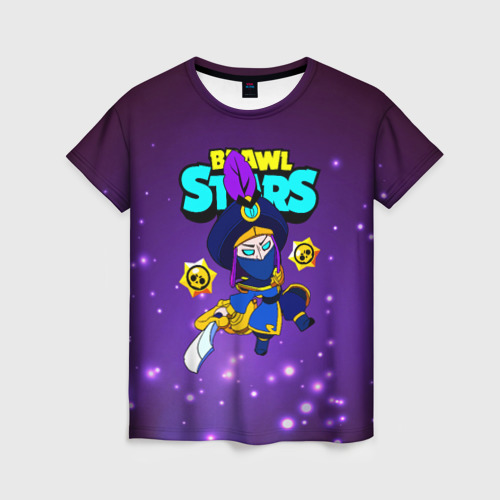 Женская футболка 3D с принтом Brawl Stars/Mortis, вид спереди #2