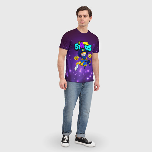 Мужская футболка 3D с принтом Brawl Stars/Mortis, вид сбоку #3