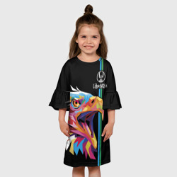 Детское платье 3D Узбекистан разноцветный орел - фото 2