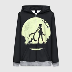 Женская толстовка 3D на молнии Sailor moon