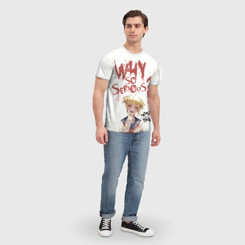 Мужская футболка 3D с принтом Химико, почему ты такой серьезный?, вид сбоку #3