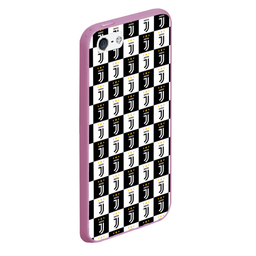 Чехол для iPhone 5/5S матовый JUVENTUS, цвет розовый - фото 3