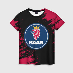 Женская футболка 3D Saab Сааб