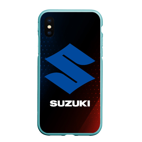 Чехол для iPhone XS Max матовый Suzuki Сузуки, цвет мятный