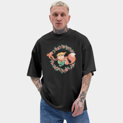 Мужская футболка Oversize хлопок texturе Маленький принц и лис - фото 2
