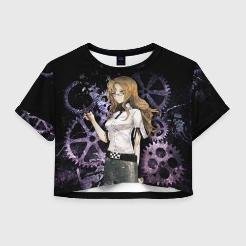 Женская футболка Crop-top 3D Врата Штейны: Кирию Моэка., цвет 3D печать