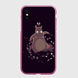 Чехол для iPhone XS Max матовый Хомяк Боо и пыльные зайчики