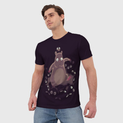 Мужская футболка 3D Хомяк Боо и пыльные зайчики - фото 2