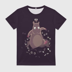 Женская футболка 3D Хомяк Боо и пыльные зайчики