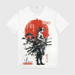 Мужская футболка 3D Самурай Ророно Зоро - One Piece