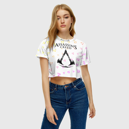 Женская футболка Crop-top 3D ASSASSIN’S CREED VALHALLA, цвет 3D печать - фото 3