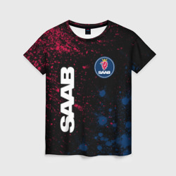 Женская футболка 3D Saab Сааб