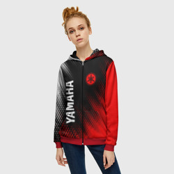 Женская толстовка 3D на молнии Yamaha motor Ямаха - фото 2