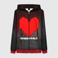 Женская толстовка 3D на молнии Undertale